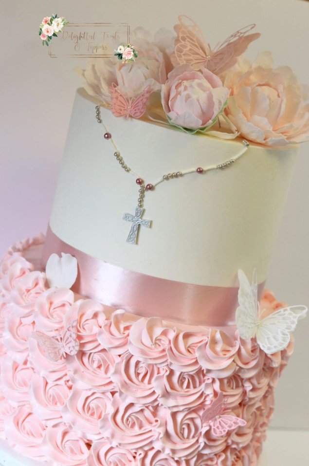 religious butterfly party cake