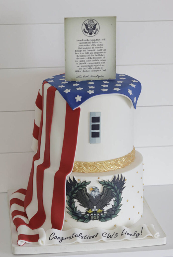 patriotic military custom cake design